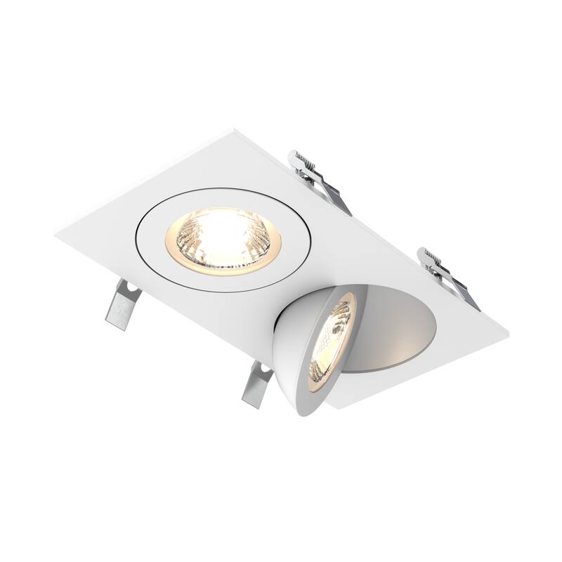 Pivot Duo 4 Inch Flat Recessed LED Gimbal Light 5CCT - White
