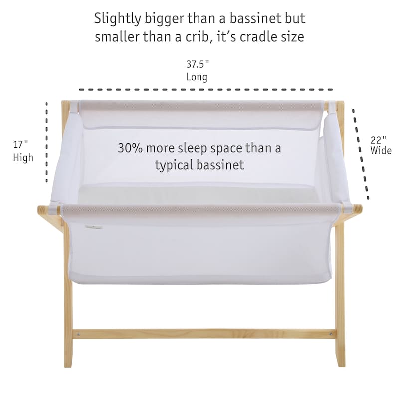BreathableBaby Breathable Mesh Portable Sleeper, From Bedside to Travel