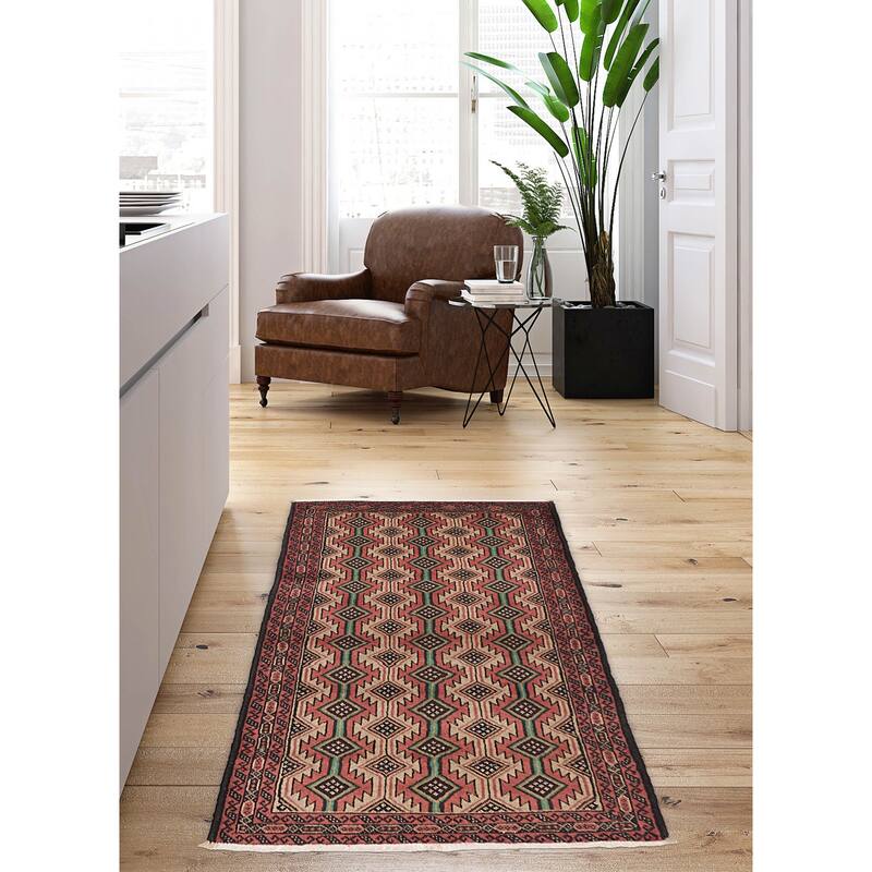 ECARPETGALLERY Hand-knotted Teimani Tan Wool Rug - 3'3 x 6'0