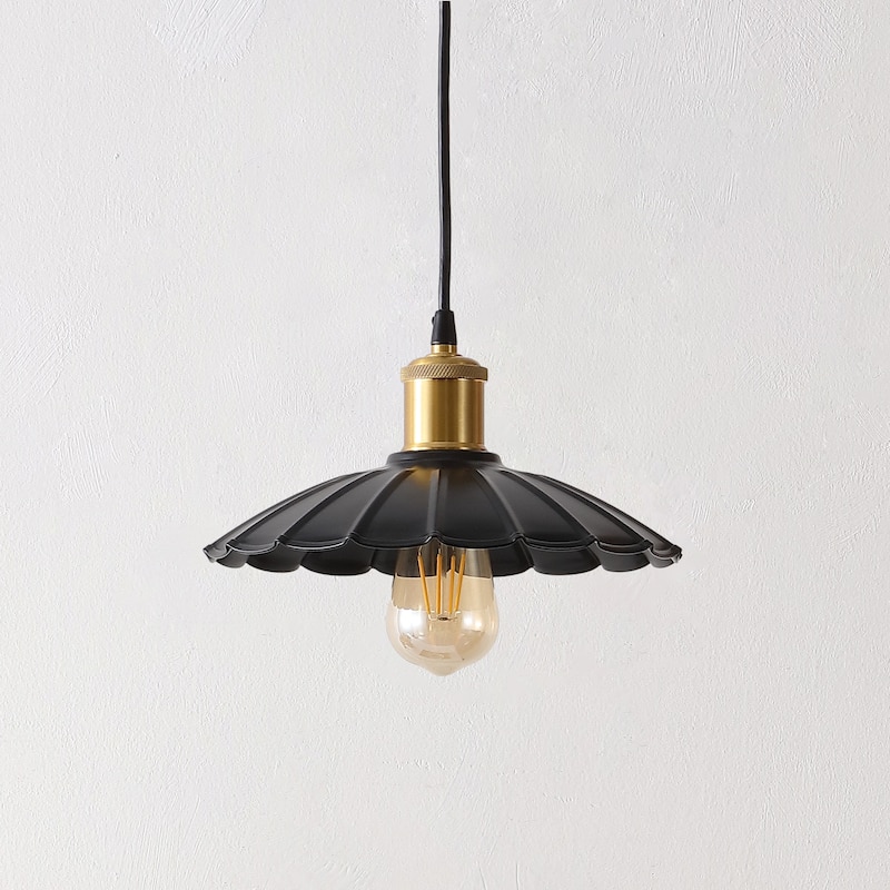 SAFAVIEH Ajeta 10-inch Pendant Light - 10 In. W x 10 In. D x 25082 In. H - Black/Brass - 10Wx10Dx68H