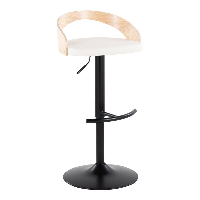 Carson Carrington Stavanger Adjustable Bar Stool with Rounded T Footrest (Set of 2)