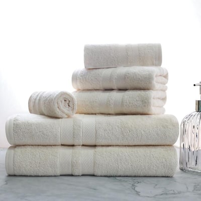 Blue Nile Mills Geneva Cotton Solid 6 Piece Towel Set