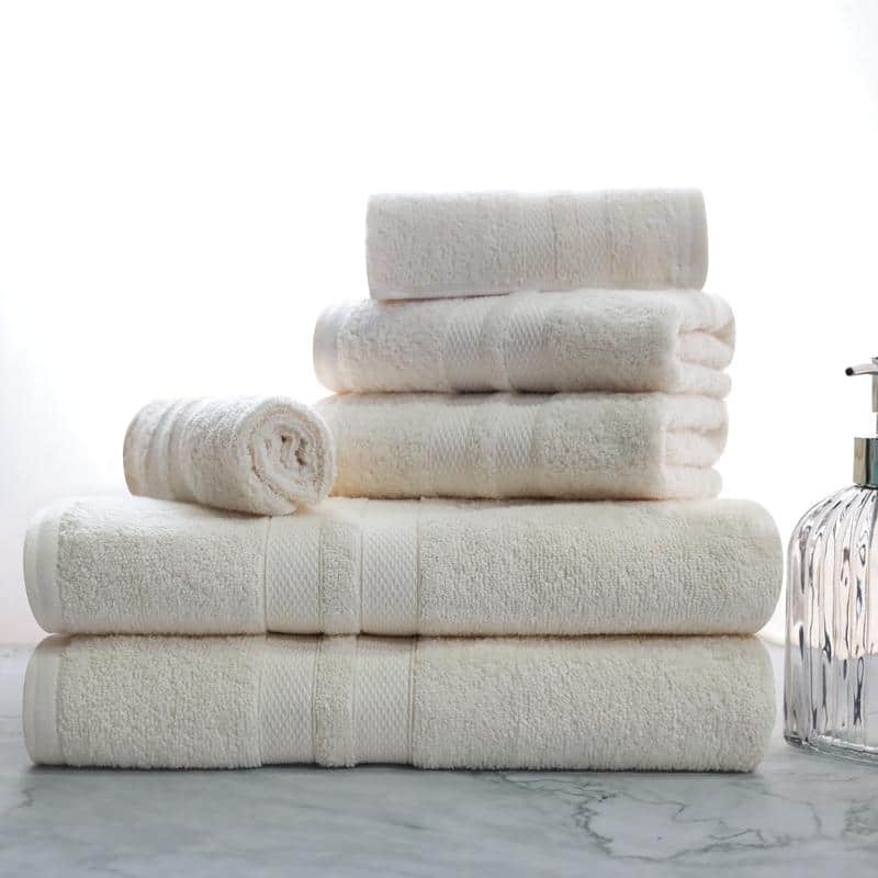 Blue Nile Mills Geneva Cotton Solid 6 Piece Towel Set