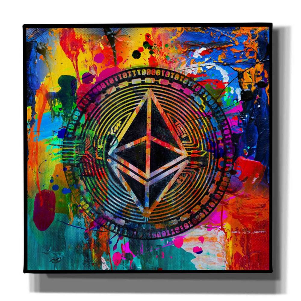 Epic Graffiti 'Eth Ethereum Crypto In Color' by Epic Graffiti Portfolio Giclee Canvas Wall Art