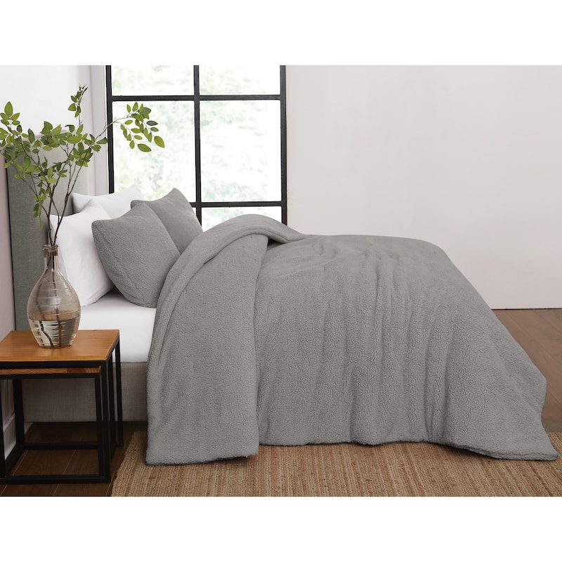 Brooklyn Loom Oversized Marshmallow Sherpa 3 Piece Comforter Set