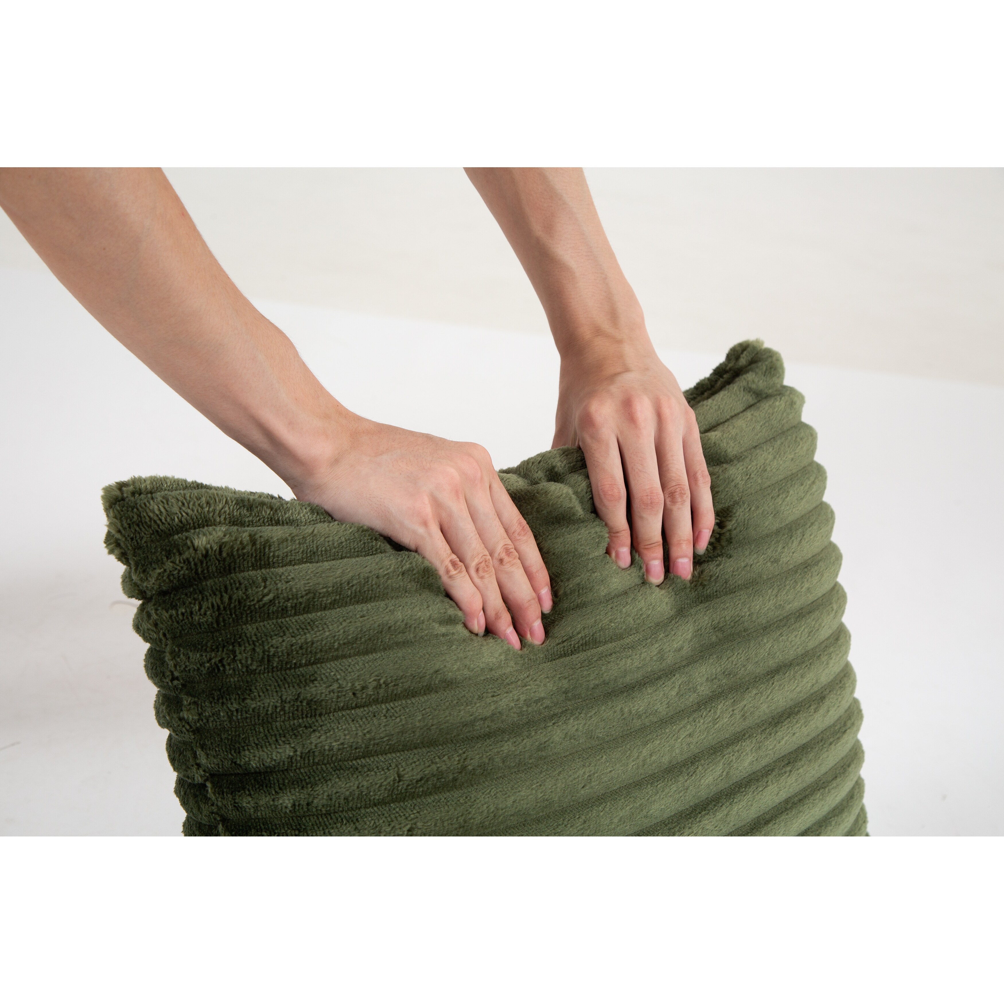 Luxurious Corduroy Lounge Sofa - Soft Durable Vertical Ribbed