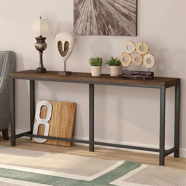 very long console table