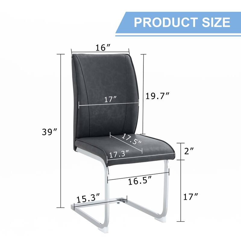 PU High Resilience Dining Chair(Set of 6)