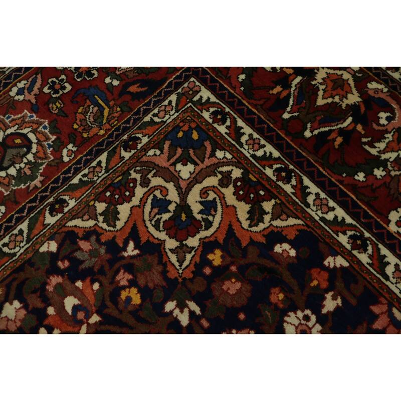 Hand Knotted Oriental 100% Wool Carpet Traditional Floral Red Bakhtiari Area Rug - 13' 1'' X 9' 9''