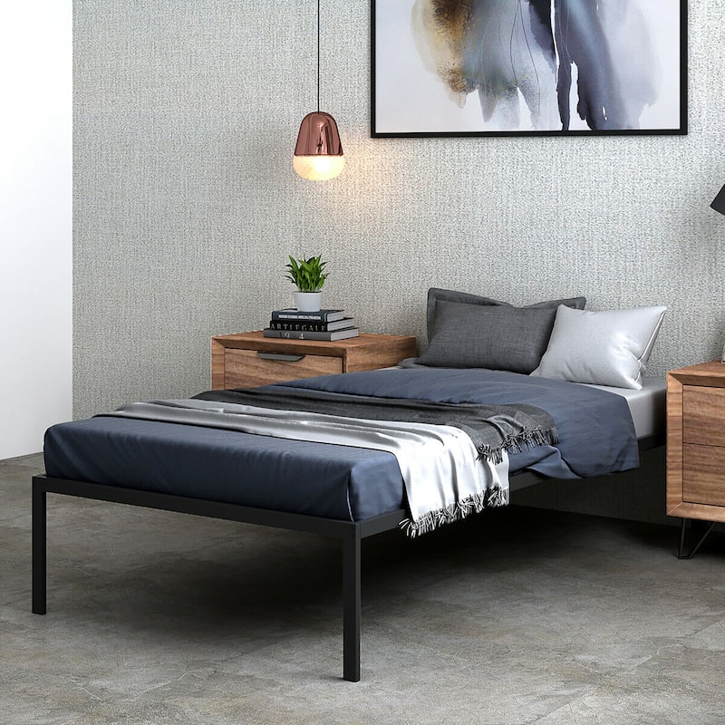 Costway 14 Inch Heavy Duty Metal Platform Bed Frame Steel Slat