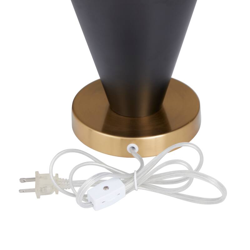 CosmoLiving by Cosmopolitan Black or White Metal Table Lamp with Gold Accents - 16 x 16 x 27