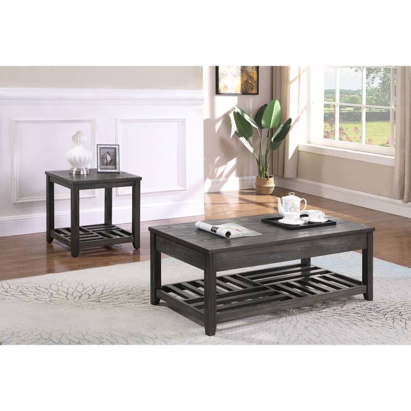 Cliffview Lift Top Coffee And End Table Set Grey - 2-piece set
