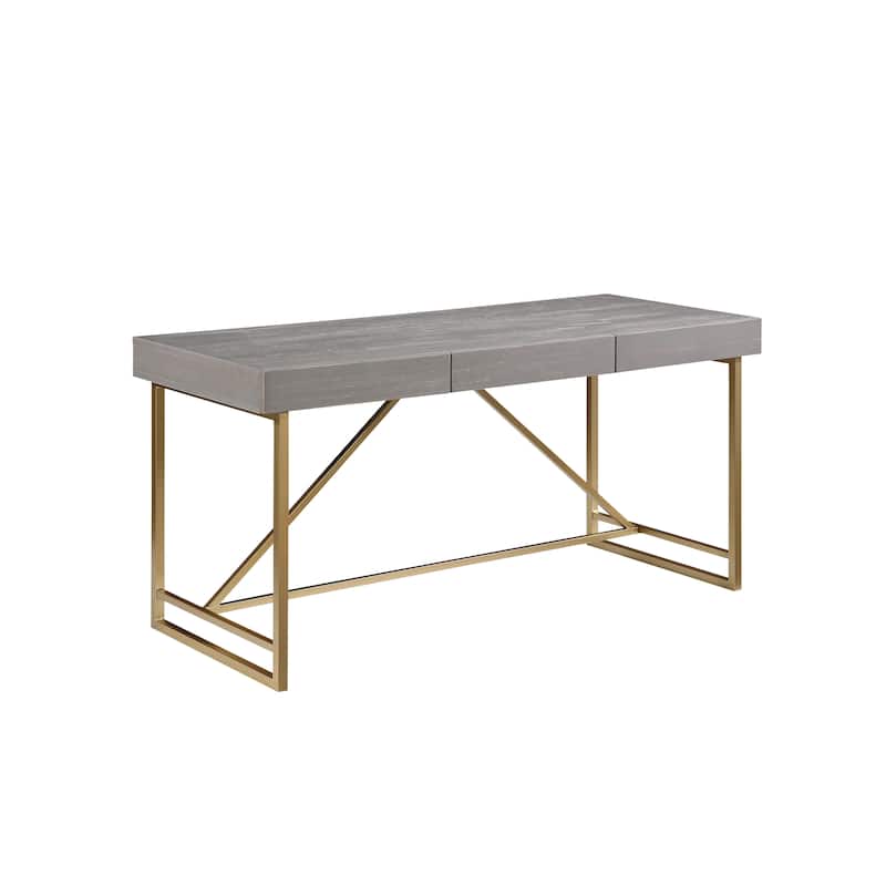 Vaiz Modern 60-inch Metal 3-Drawer Computer Desk with Drawers by Furniture of America