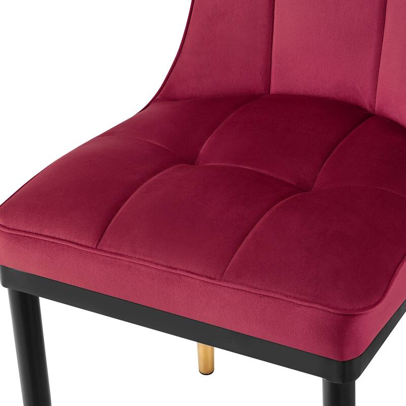 Modern Velvet Upholstered Dining Chairs, Set of 2/4 - 35.8"H x 18.9"W x 23.2"D