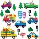 preview thumbnail 4 of 4, Walplus Fruits Supply Transport Children Wall Sticker Nursery Decor