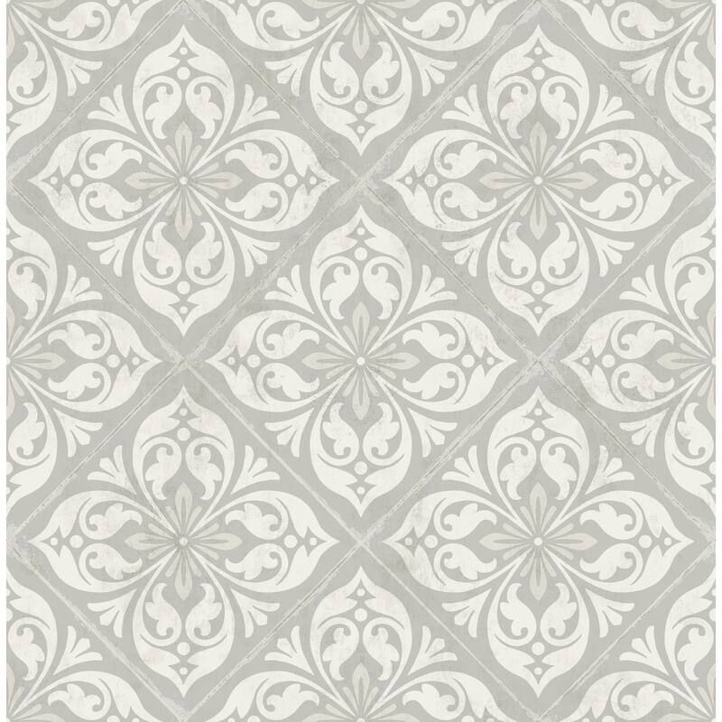 Seabrook Designs Lillian August Plumosa Tile Unpasted Wallpaper