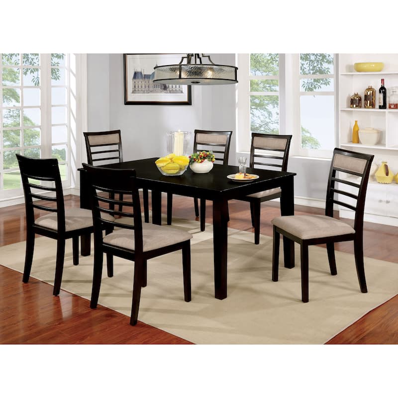 Keso Rustic Solid Wood 7-Piece Dining Table Set by Furniture of America