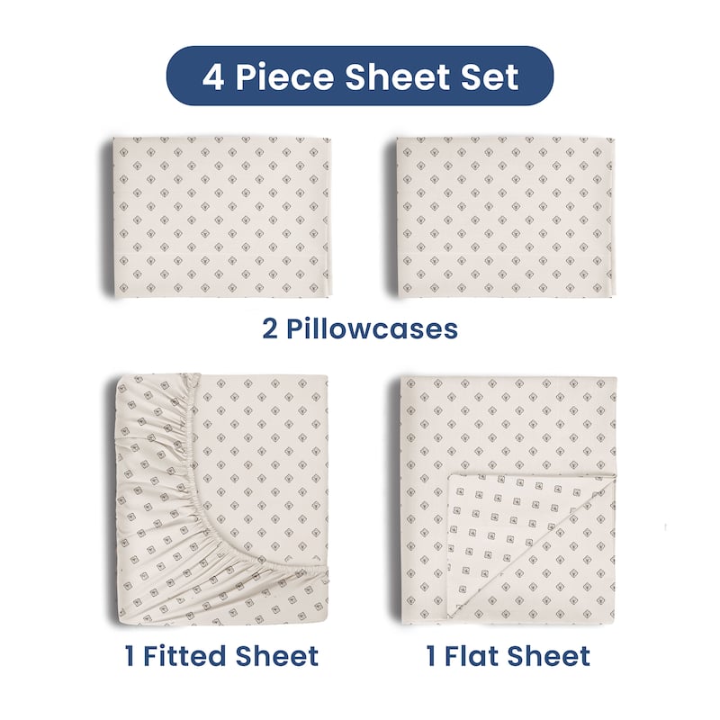 Martex 225 TC - Soft Breathable Durable Deep Pocket - Bed Sheet Set
