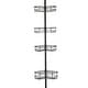 preview thumbnail 5 of 40, Utopia Alley Tension Pole Shower Caddy Corner Organizer, Adjustable with 4 Removable Baskets, 60 to 97 Inch