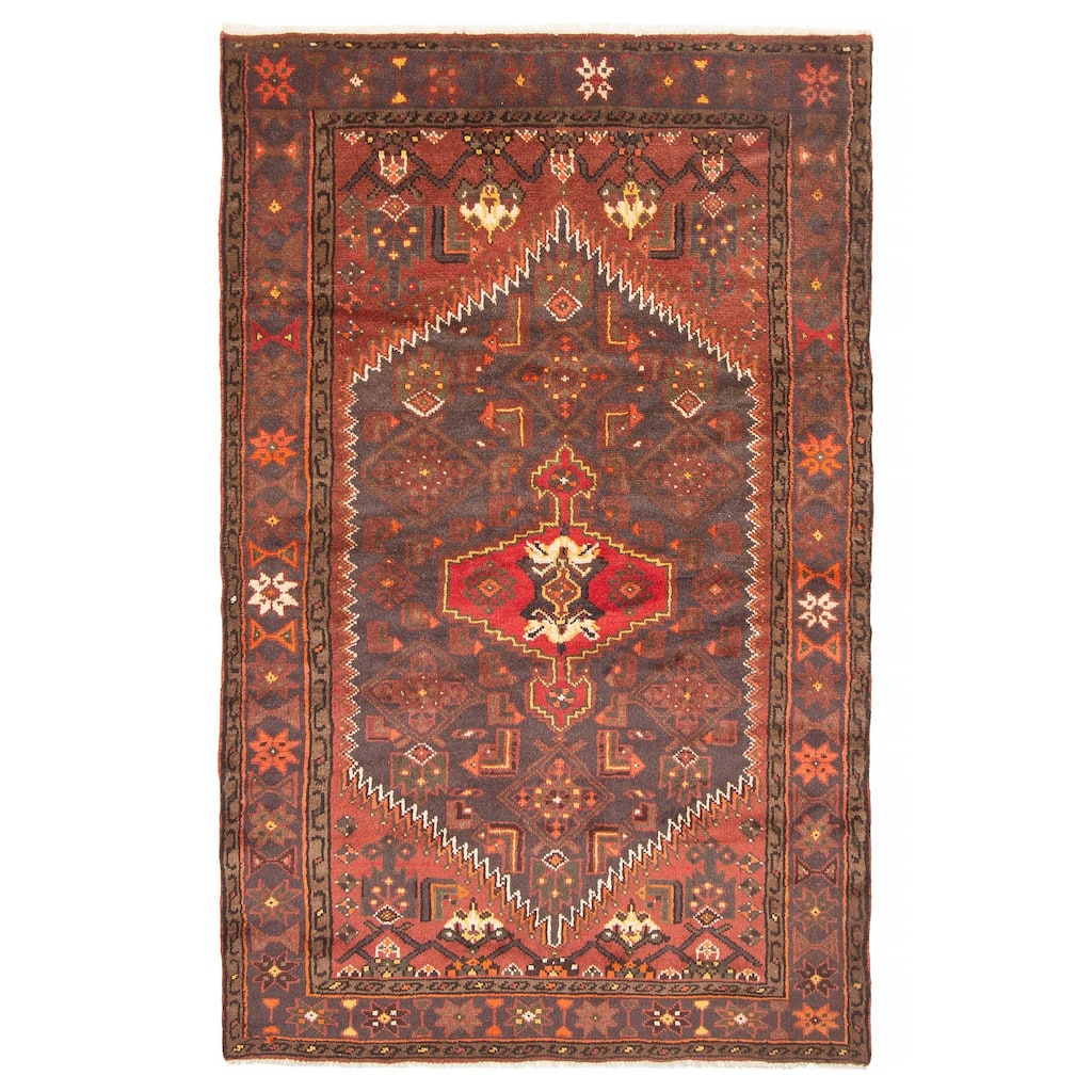 ECARPETGALLERY Hand-knotted Andelz Red Wool Rug - 4'1 x 6'3