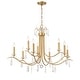 preview thumbnail 1 of 5, Rollins 9 Light Antique Gold Chandelier