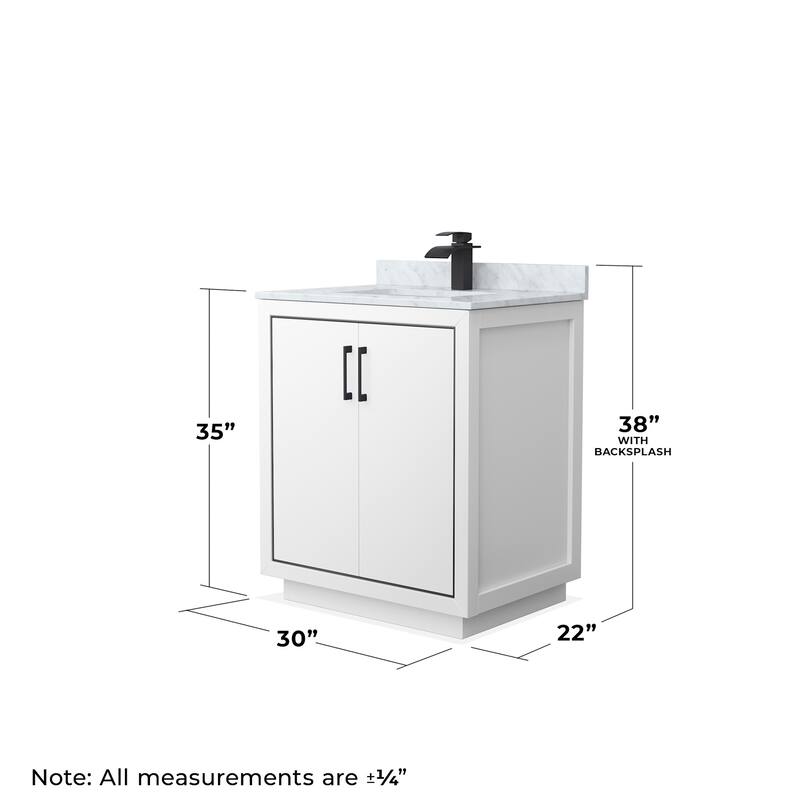 Wyndham Collection WCF1111-30S-NAT-MXX Icon 30" Free Standing Single