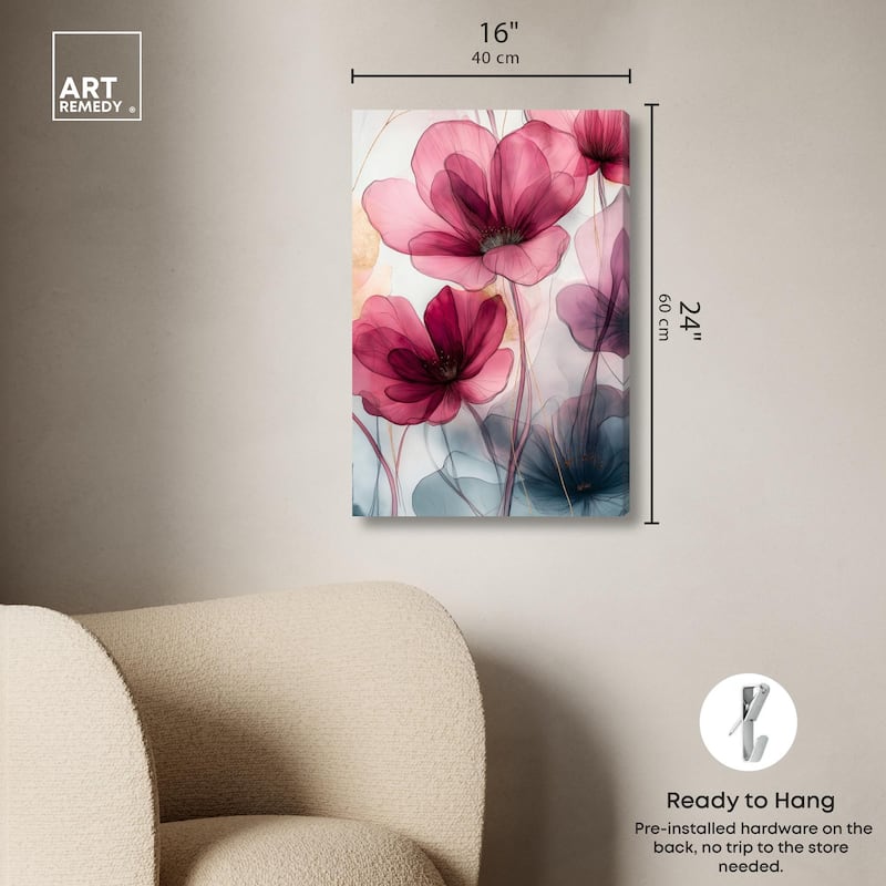 Filigree Flora II Canvas by Art Remedy, Gallery Wrapped