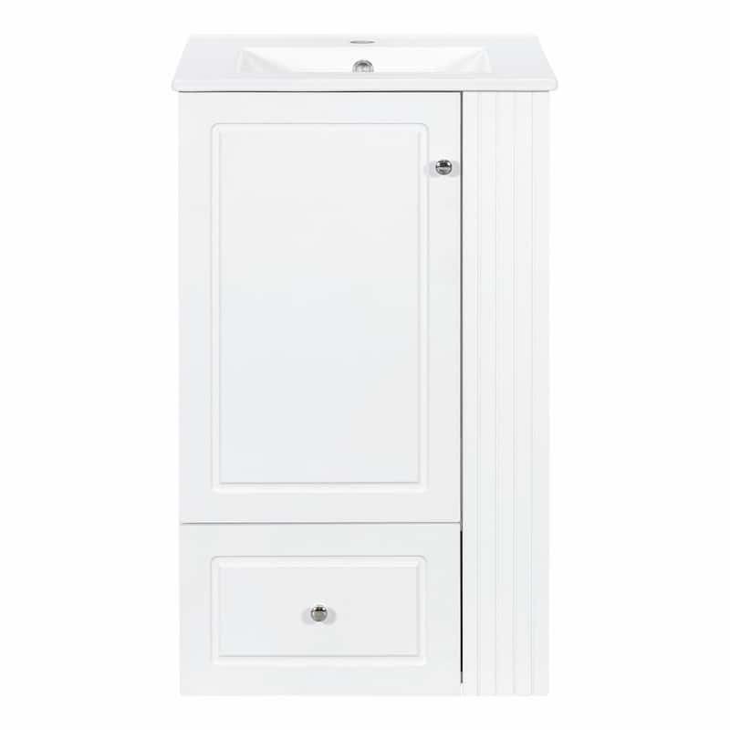 20" Freestanding Bathroom Vanity with Ceramic Sink