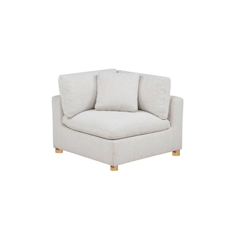 Best Quality Furniture 4-Piece Sectional Boucle Fabric