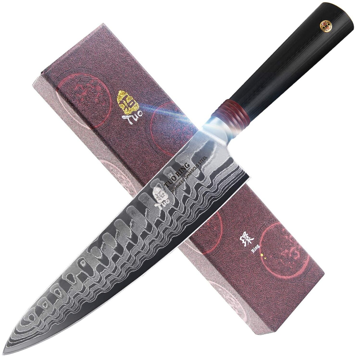 Shop Tuo Cutlery Chef S Knife Prokitchenknife Japanese Aus 10 Damascusblade Overstock 31819501