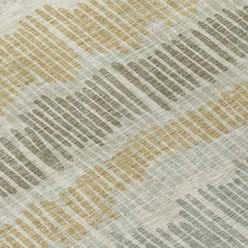 Machine Washable Indoor/ Outdoor Chantille Abstract Stripe Rug