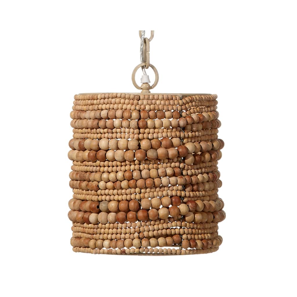 Jamie Young Strand 1-Light Wood Beaded Pendant