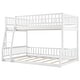 preview thumbnail 12 of 38, Harper&Bright Designs Full XL over Queen Bunk Bed with Ladder and Guardrails