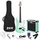 preview thumbnail 1 of 4, LyxPro 36 Inch Electric Guitar & Electric Guitar Accessories for Kids Green