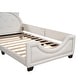 preview thumbnail 11 of 9, Twin Size Upholstered Daybed with Playful Carton Ears Shaped Headboard, White - Sturdy Wooden Frame, Comfortable Padding