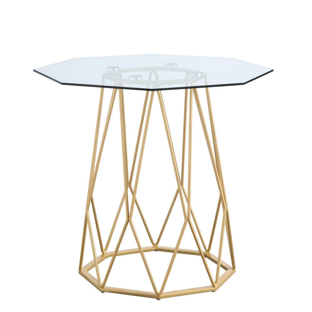 Parisa Contemporary 24-inch Glass Top Side Table by Furniture of America