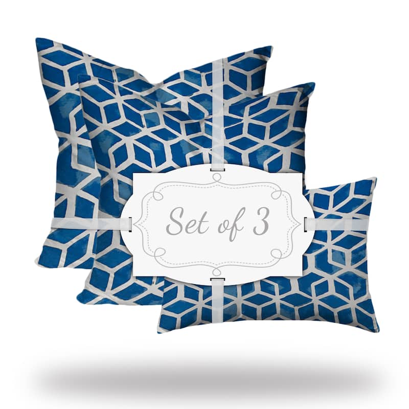 CUBE Collection Indoor/Outdoor Lumbar Pillow Set, Sewn Closed - 20 x 20