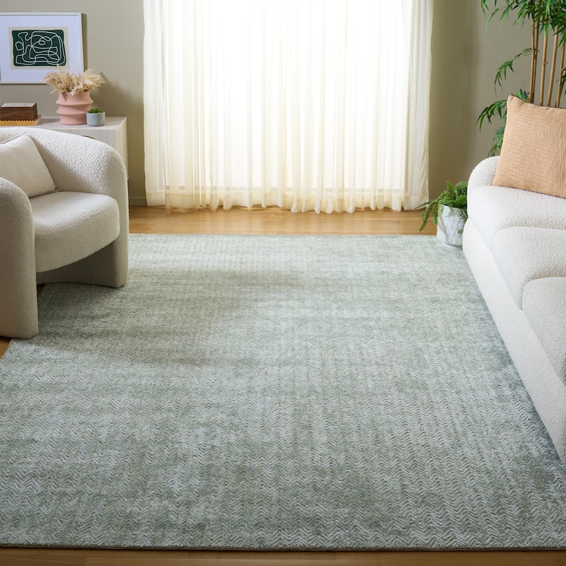 SAFAVIEH Handmade Glamour Ostilia Chevron Viscose Rug