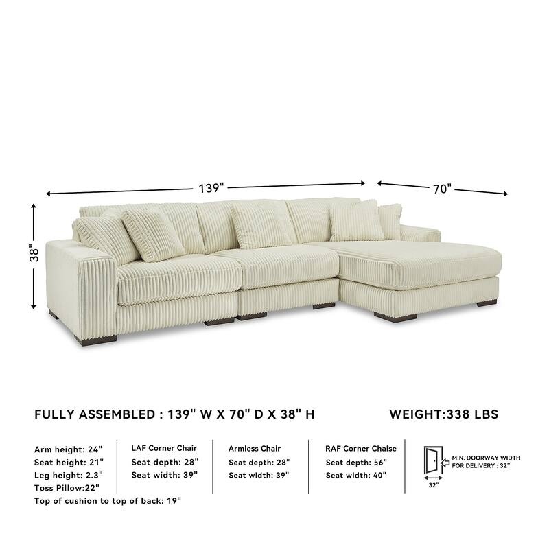 Signature Design by Ashley Lindyn 3-Piece Sectional with Chaise