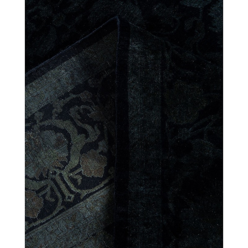Fine Vibrance One-of-a-Kind Hand-Knotted Area Rug - Black, 6' 0" x 9' 2" - 6' 0" x 9' 2"