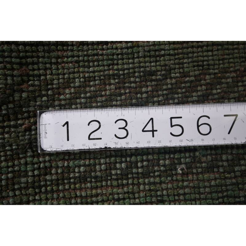 Green Gabbeh Persian Area Rug Handmade Wool Carpet - 4'7"x 10'0"