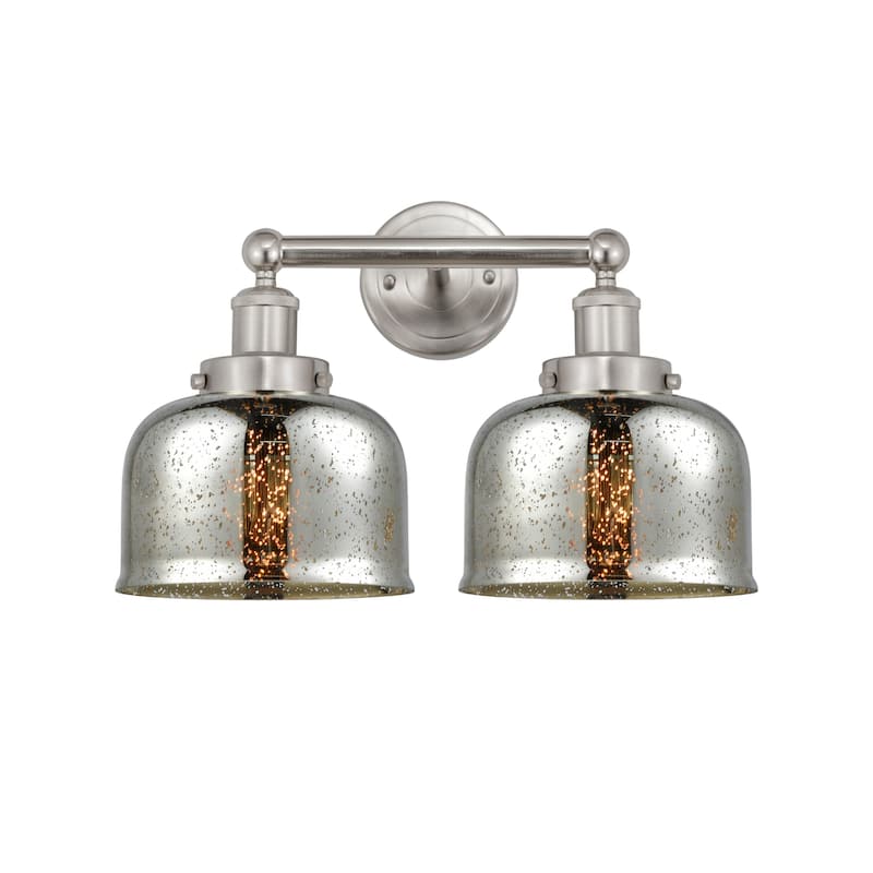 Innovations Lighting 616-2W-10-16-L Bell Vanity Bell 2 Light 16" Wide - Brushed Satin Nickel / Mercury