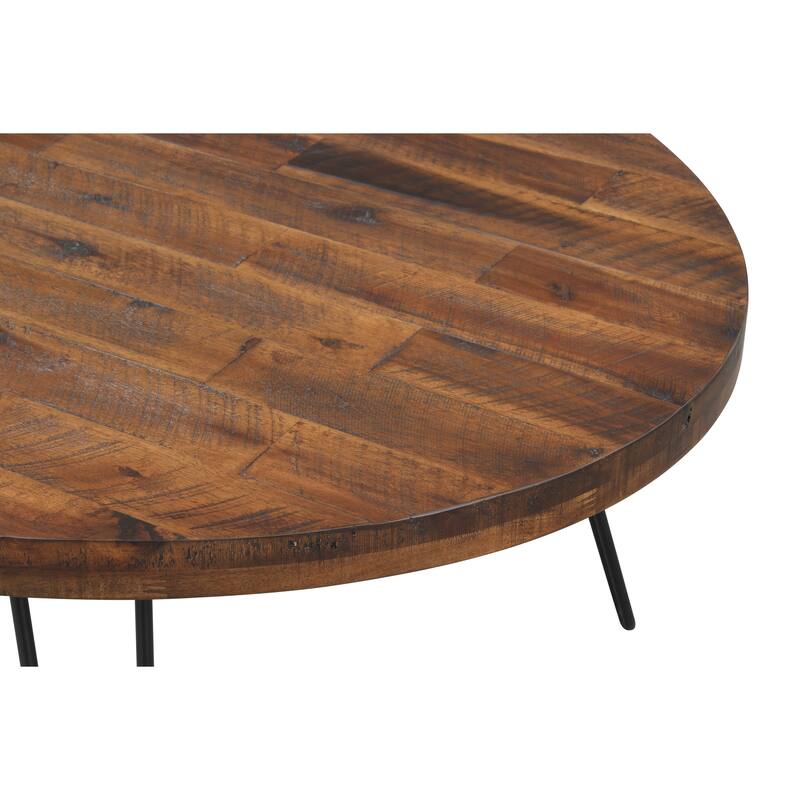 Raffles 44" Wood Oval Cocktail Table