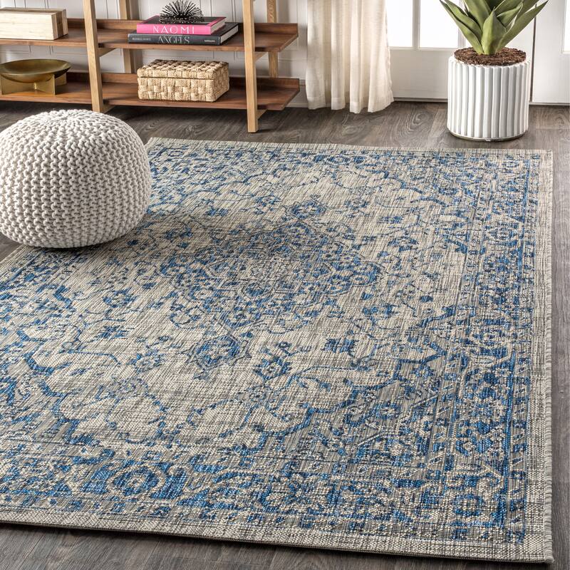 JONATHAN Y Palazzo Boho Medallion Textured Weave Indoor/Outdoor Area Rug
