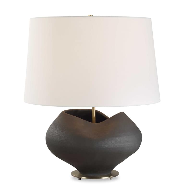 Uttermost Nocturne Aged Black Table Lamp - 20"W x 20"D x 23.5"H