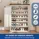 preview thumbnail 2 of 3, Moasis Farmhouse 6-Tier Shoe Cabinet with Doors Shoe Rack Storage with Adjustable Shelves for Entryway