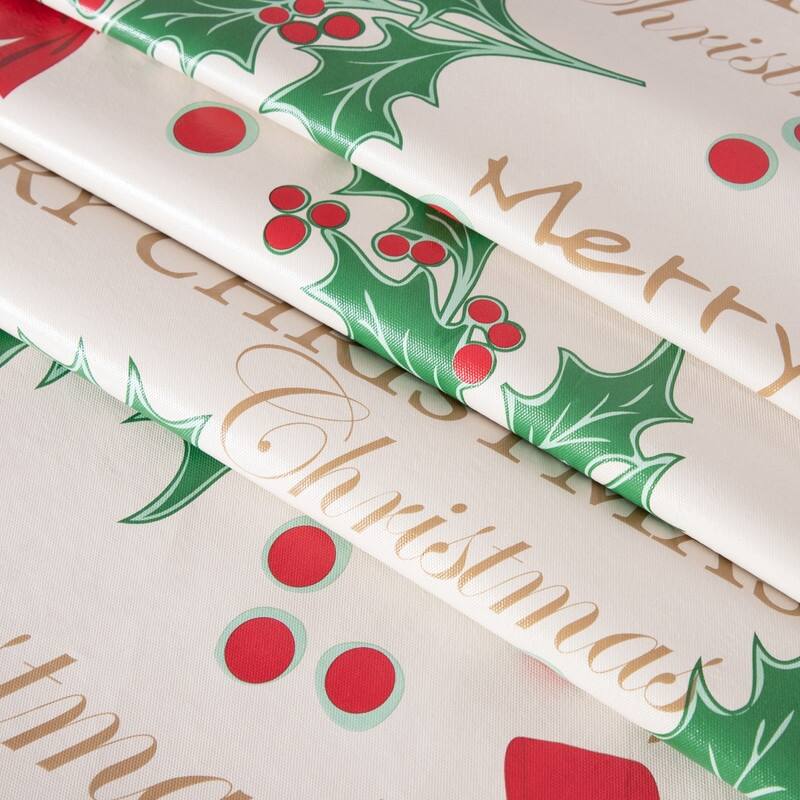 Ray Star Christmas Celebrate tablecloth High Quality Flannel Backing