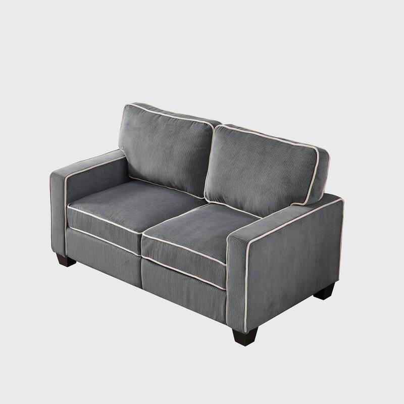Living Room Corduroy Sofa Loveseat with Storage