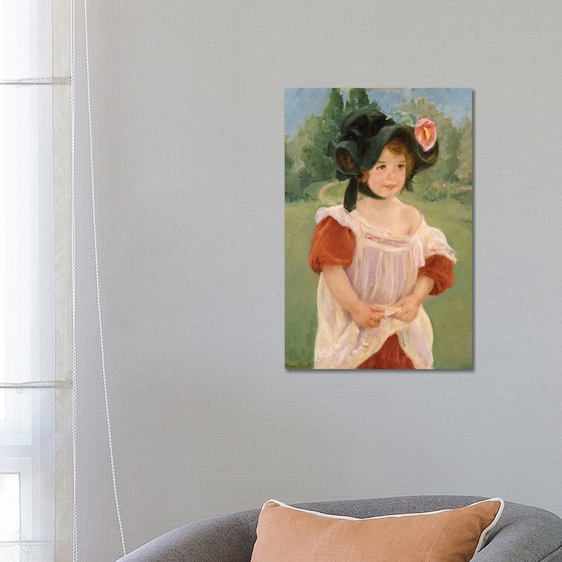 iCanvas "Spring - Margot Standing In A Garden, 1900" by Mary Stevenson Cassatt Canvas Print - 26x18x1.5
