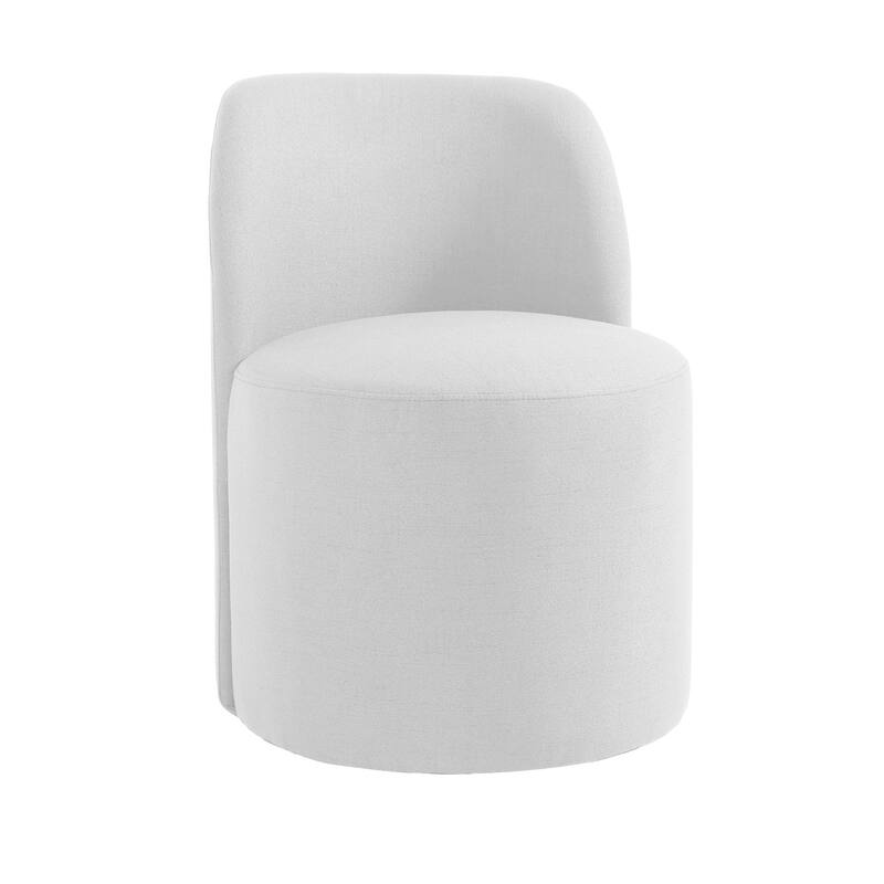 Modern Linen Upholstery Dining Chair Barrel Chair